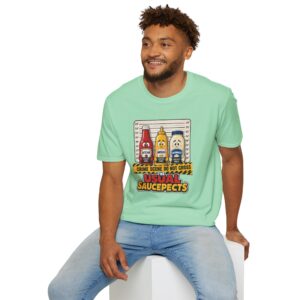 True Crime Scene Pun T-Shirt - The Usual Saucepects - Condiments - Choice of Colors - Casey and Scout