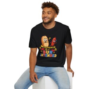 Food Crime T-Shirt - Bun Intended - Food Puns - Choice of Colors - Casey and Scout