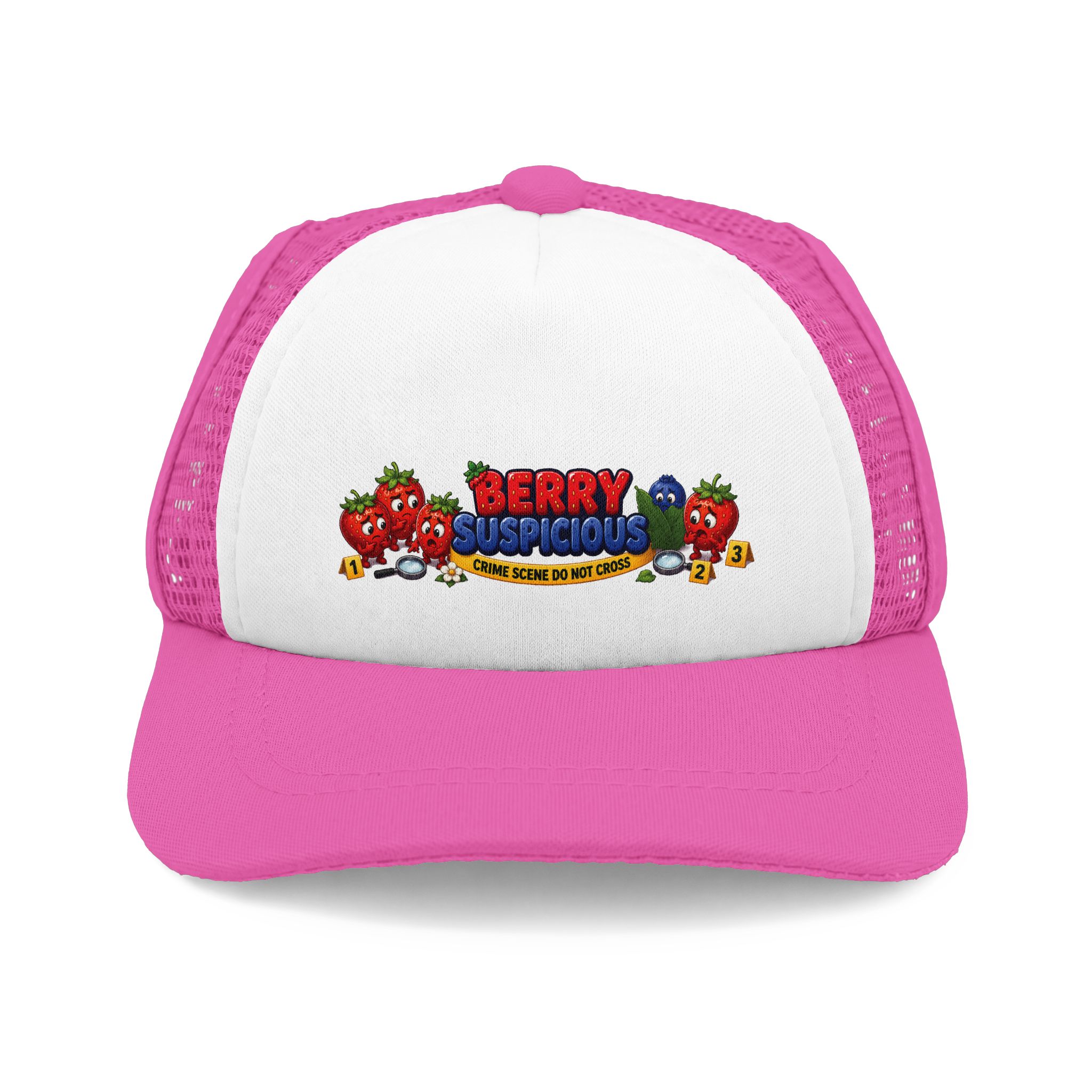 Casey & Scout Dog Trucker Hat – Berry Suspicious Food Crime - Foam Front Cap - Ballcap for Dogs
