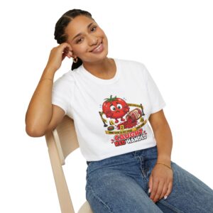 True Crime Scene Pun T-Shirt - Caught Red Handed - Tomato - Choice of Colors - Casey and Scout